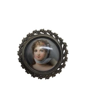 Antique Royal Vienna Miniature Plate Signed Wagner Queen Louisa c1900